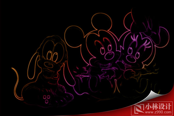 photoshop入门:制作照片轮廓线描特效_网页设计