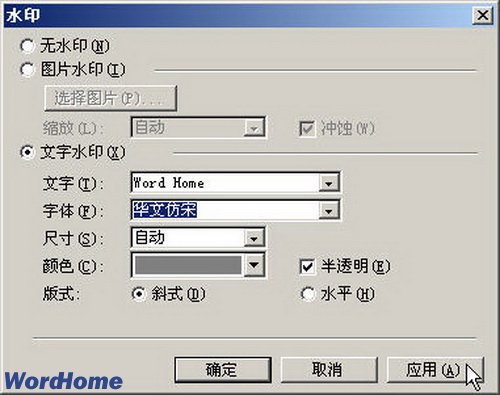水印对话框