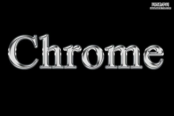 photoshop快速制作3d铬文字特效-webjx.com