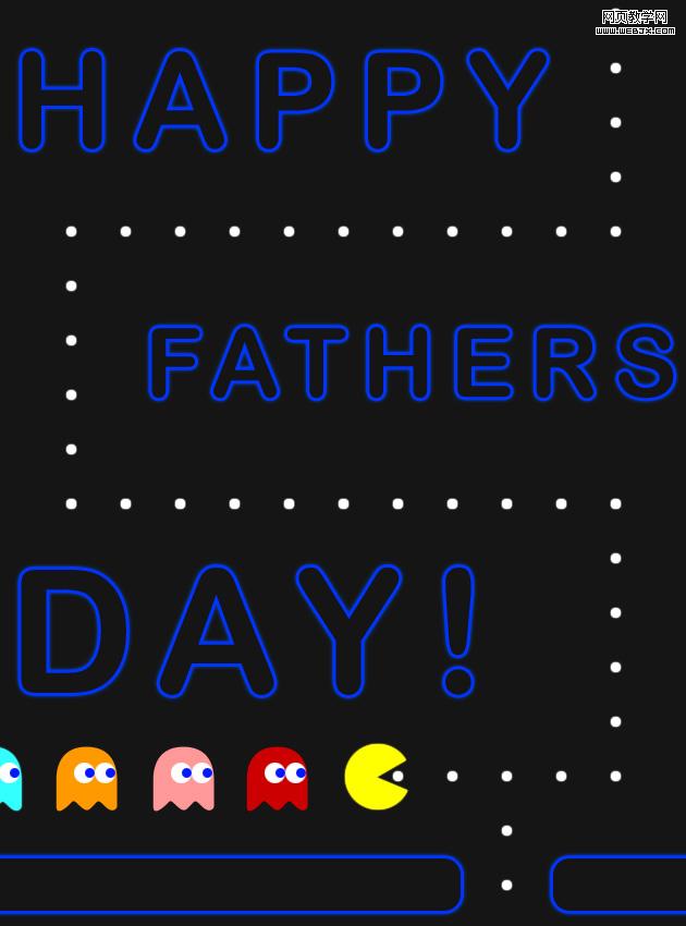 pacman greetings card