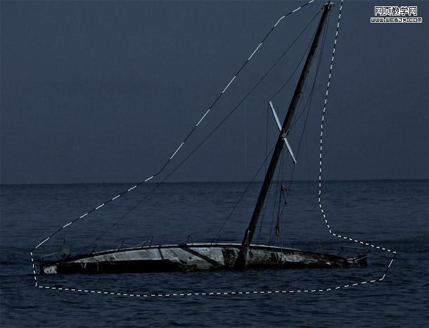 ps合成教程:自由女神破碎掉大海里_webjx.com