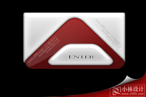 photoshop入门实例:光泽的网页enter按钮_网页设计