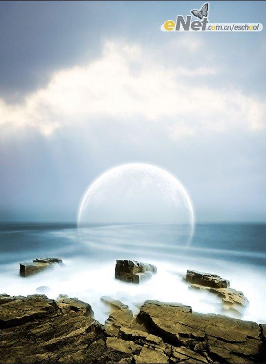 photoshop照片合成：梦幻海岸之光(4)