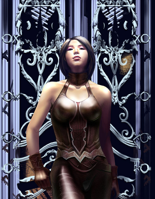 photoshop绘制冷酷的女刺客插画_网页设计webjx.com发布