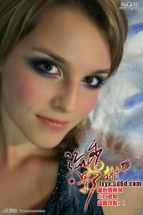 ps转仿手绘教程:幻梦紫色彩妆美图_网页设计