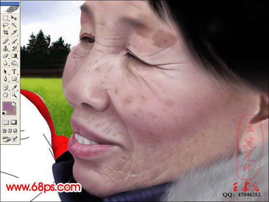 photoshop鼠绘教程:抱可爱宝宝的老奶奶_webjx.com