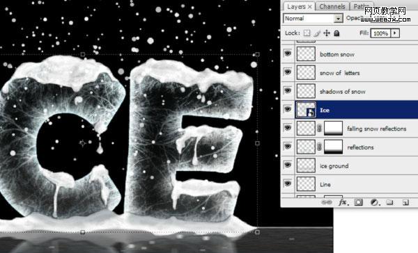 ps文字特效教程:打造超酷的冰雪文字特效_网页设计