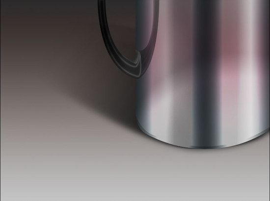 photoshop制作逼真的不锈钢杯