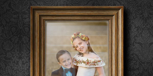 classic wooden frame effect
