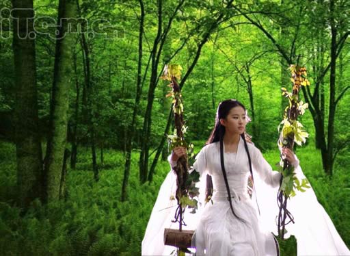photoshop照片合成为美丽画卷