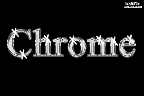 photoshop快速制作3d铬文字特效-webjx.com