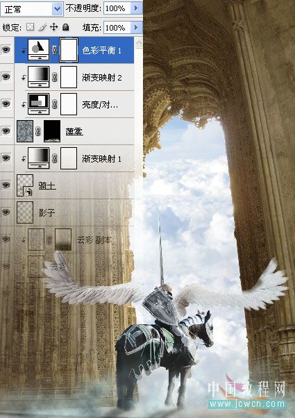 photoshop图片合成教程:天使圣灵骑士出征