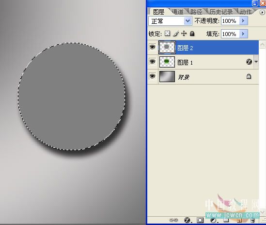 photoshop入门实例:制作绿色玻璃按钮_网页设计