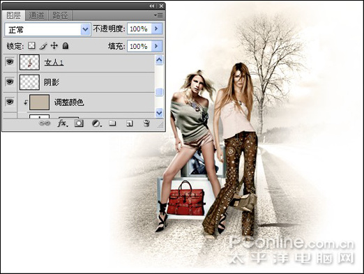 photoshop cs4打造时尚女性主题作品