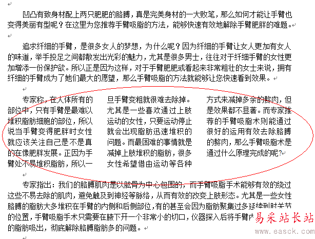 Word段落分栏效果图