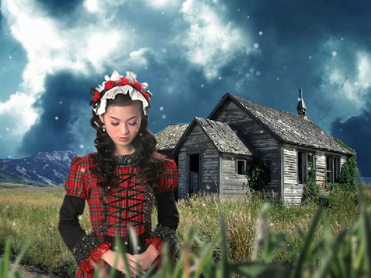 photoshop照片合成:女孩处于魔幻境况_网页教学