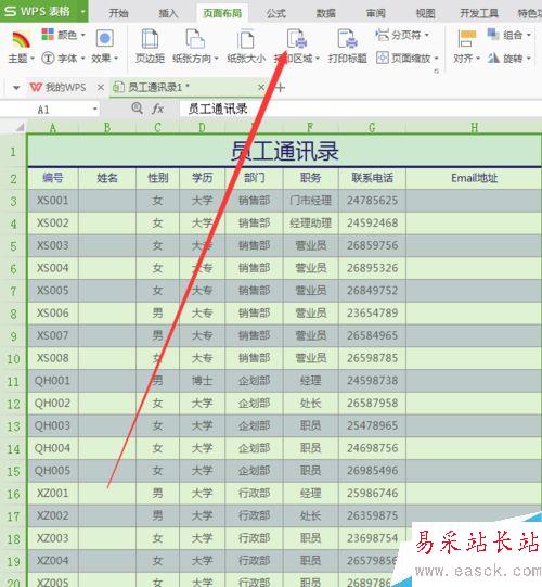 怎样在WPS中设置打印区域？
