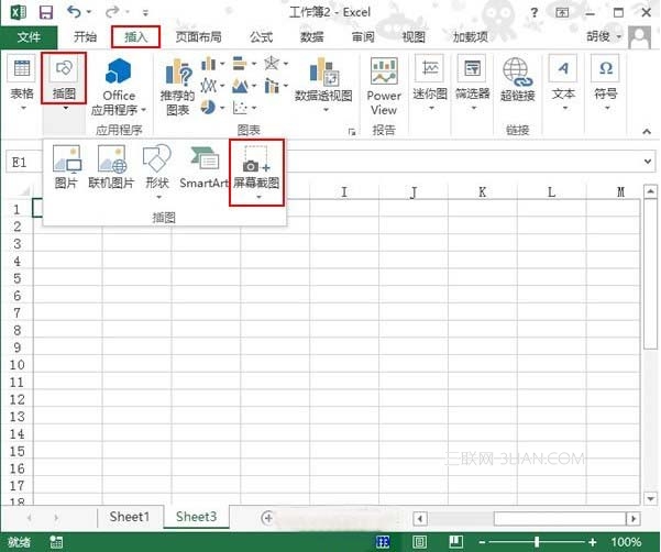 怎样利用Excel2013截图工具在文档中插入图片 武林网