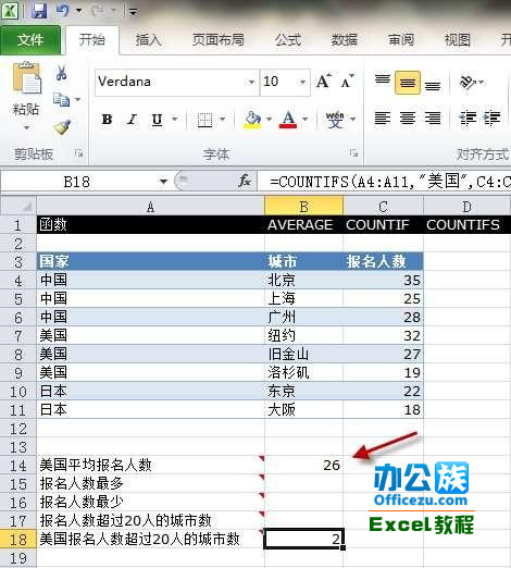Execl2010的AVERAGEIF函数运用 武林网