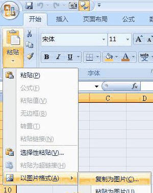 选择粘贴格式,让Excel也能玩内容截图 武林网