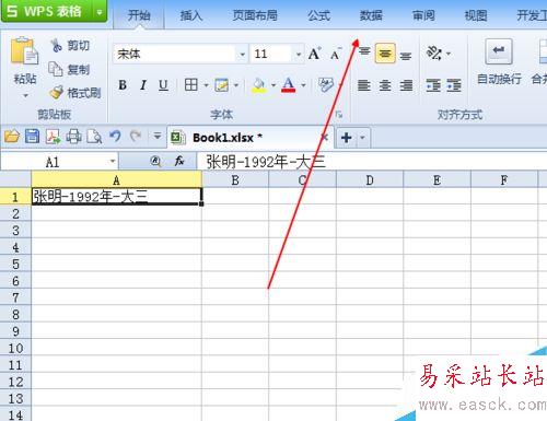 excel怎么分列。。。。。