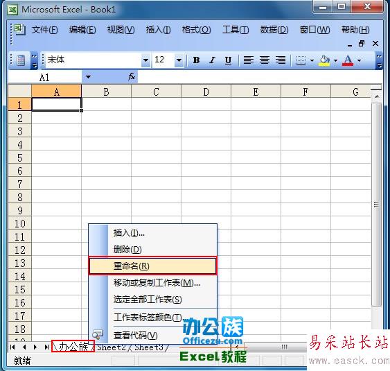 Excel如何修改标签名及添加工作表 三联教程