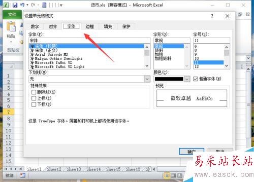 Excel2010中如何设置字号大小