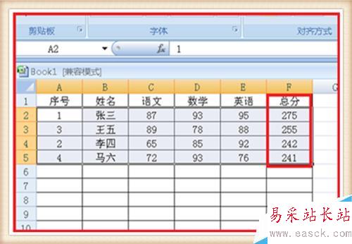 分数从高到低怎么排