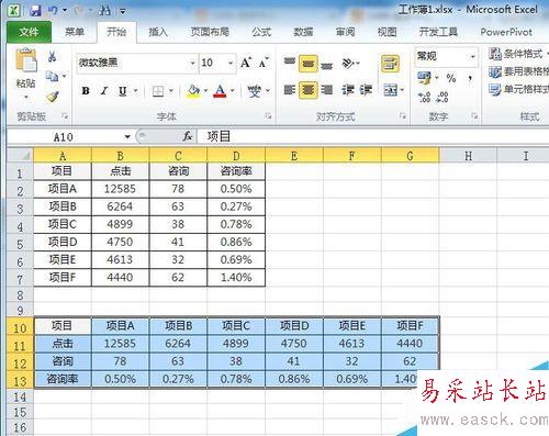 excel表怎么给数据表行列互换