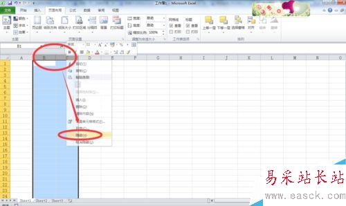 EXCEL表格隐藏行、列