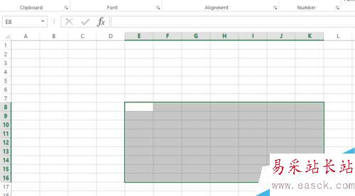 Excel 选区选定及行数列数查看（2013版）