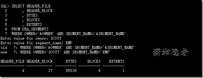 ORACLE中段的HEADER_BLOCK示例详析 ORACLE,HEADER_BLOCK