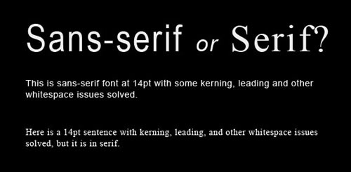 font choice