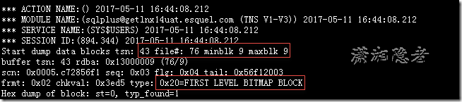 ORACLE中段的HEADER_BLOCK示例详析 ORACLE,HEADER_BLOCK