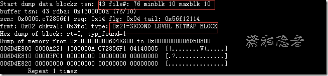 ORACLE中段的HEADER_BLOCK示例详析 ORACLE,HEADER_BLOCK