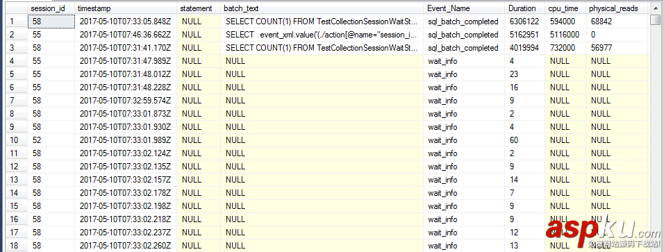 sql获取session等待信息,sql2016级别等待信息