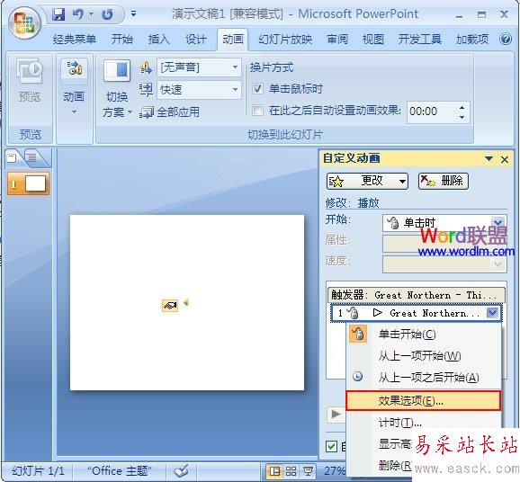 效果选项