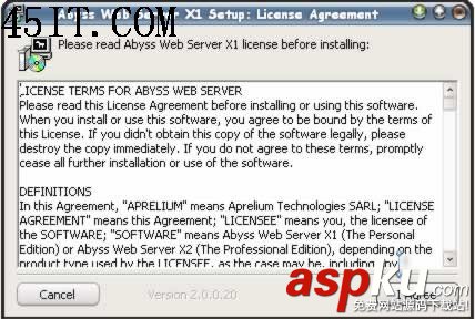 使用Abyss Web Server配置支持ASP/PHP/CGI