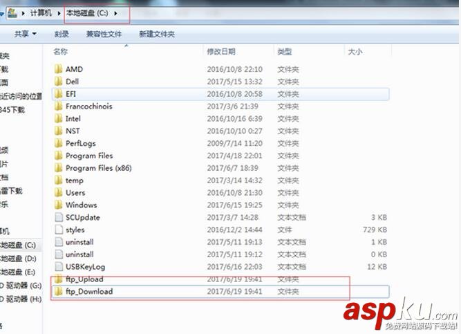 windows7,FTP