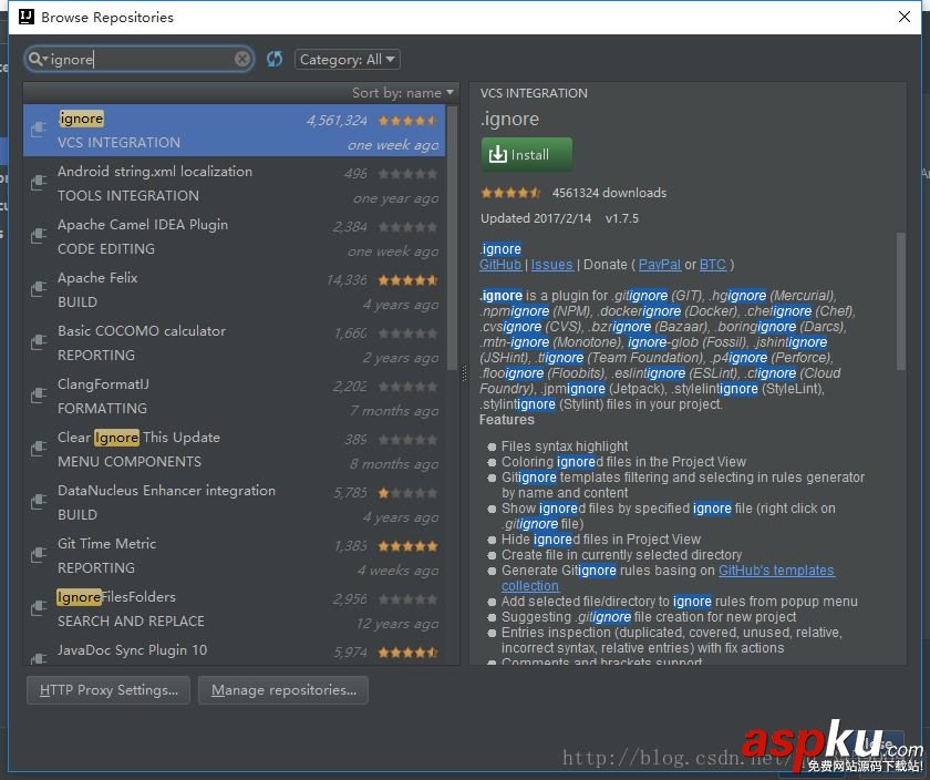 idea,ignore,插件,git