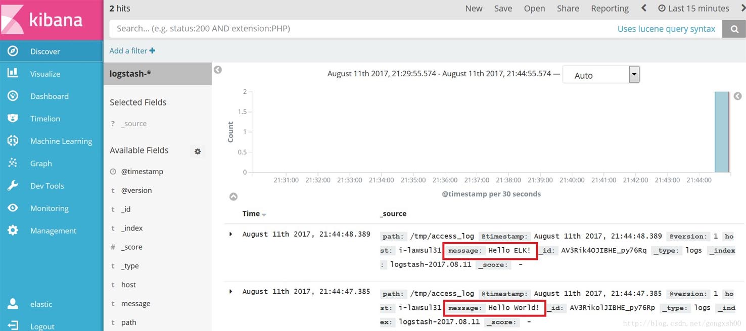 详解如何使用Docker快速部署ELK环境(最新5.5.1版本) Docker,ELK