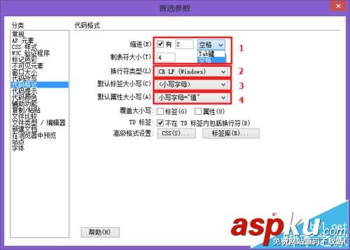 html代码,Dreamweaver,格式化
