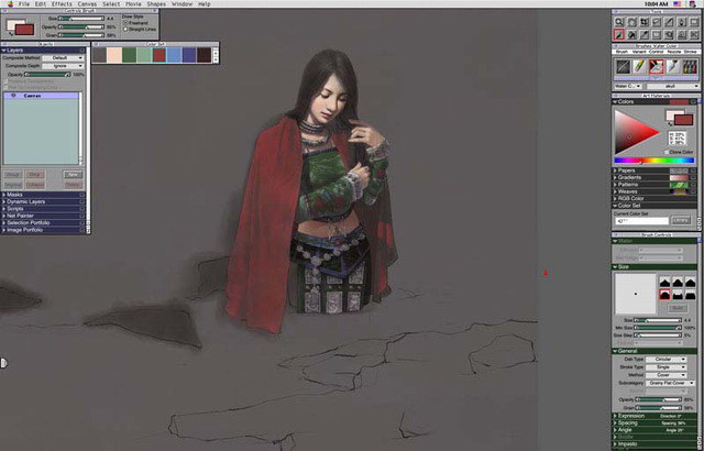 著名插画师--平凡的绘画过程