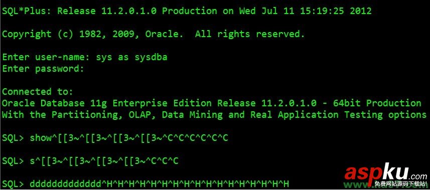Linux中Oracle的sqlplus下退格和Del键无效的问题解决