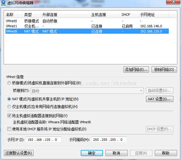 win7,VMware,虚拟机,linux7.2,上网配置