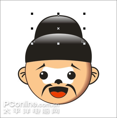 coreldraw制作搞笑“芝麻官不倒翁”