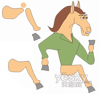 coreldraw绘制简笔卡通动物造型_天极设计在线转载编辑