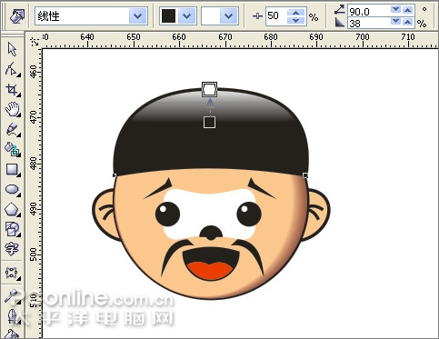 coreldraw制作搞笑“芝麻官不倒翁”