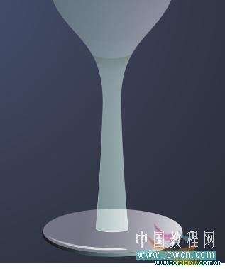 coreldraw x4鼠绘教程：绘制一只逼真的玻璃杯_中国教程网