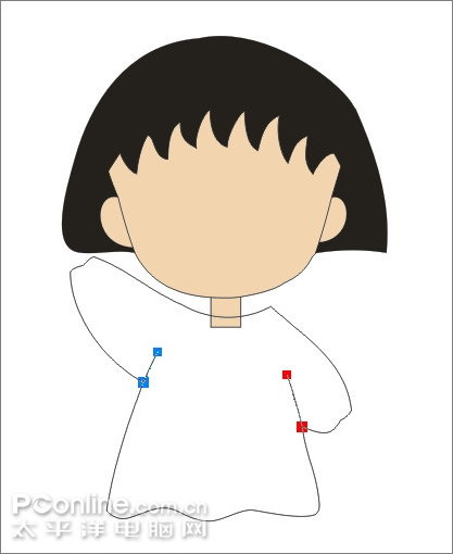 coreldraw绘制儿童节插画樱桃小丸子